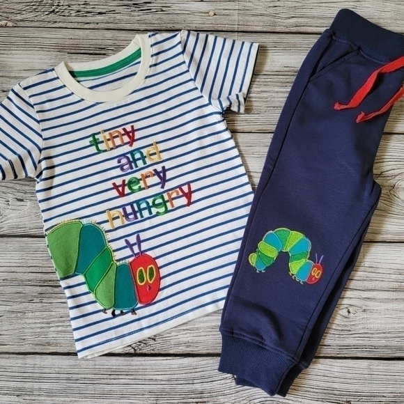 The Very Hungry Caterpillar T-Shirt and Jogger Pants Outfit NWT - Picture 12 of 12